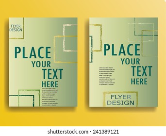 Abstract Modern Brochure Template with Rectangles in Grunge Style. Vector. 