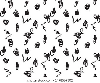 Abstract Modern Brushstrokes Seamless Print Pattern in Vector - This is a abstract brushstrokes pattern suitable for prints, patterns and backgrounds for various mediums and websites

