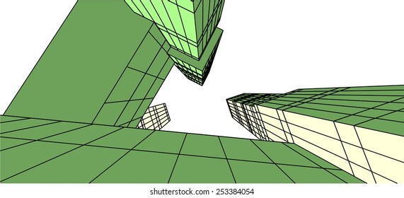 abstract modern building