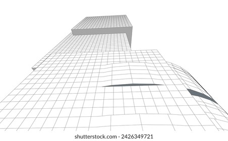 Abstract modern building. Architectural background