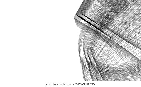 Abstract modern building. Architectural background