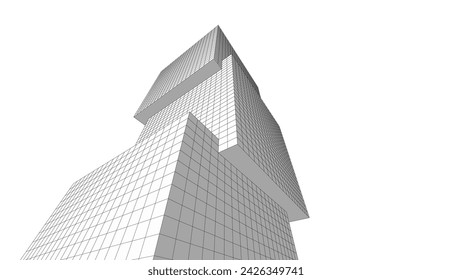 Abstract modern building. Architectural background