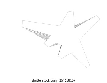 Abstract modern building. Architecture concept sketch. 