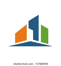 Abstract Modern Building Logo Design Template Vector