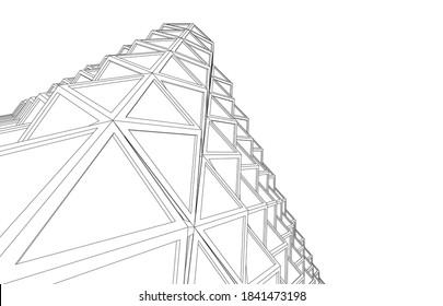 abstract modern building vector illustration