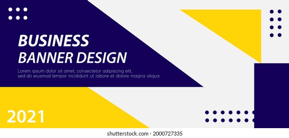 Abstract modern business banner design template with dotted. Vector