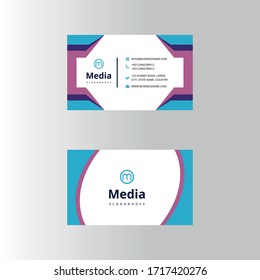 Abstract modern business card template. Vector business card.