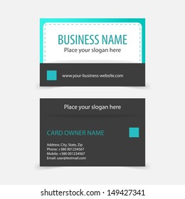 Abstract modern business cards. Vector business card design template.