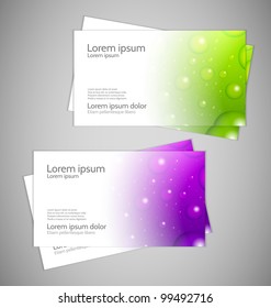 Abstract Modern Business cards with water drops