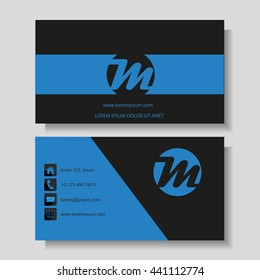 Abstract modern business card.Vector business card design.