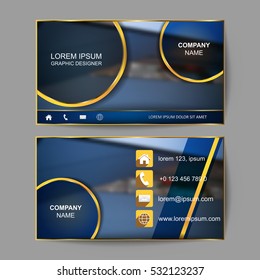 Abstract modern business card.Vector business card design.