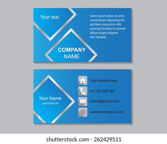 Abstract modern business card.Vector template.