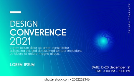 Abstract modern business conference design template with lines. Minimal flyer layout. Eps10 Vector. - Shutterstock ID 2062252346