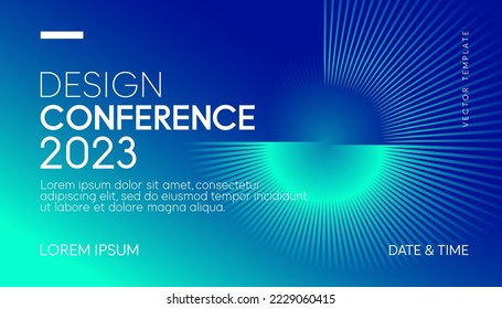 Abstract modern business conference design template with creative round lines. Minimal flyer layout. Vector, 2023-2024 - Shutterstock ID 2229060415