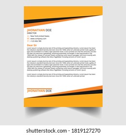 Abstract Modern Business Style Letterhead Design Template, easy to edit