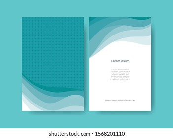 Abstract modern  business templet sets on the green background  Vector.