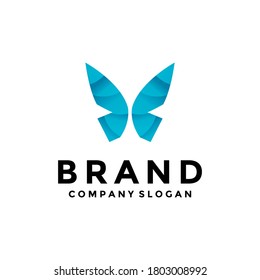 Abstract and Modern Butterfly Logo design.