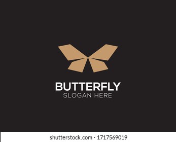 abstract modern Butterfly Logo suitable for beauty cosmetic 