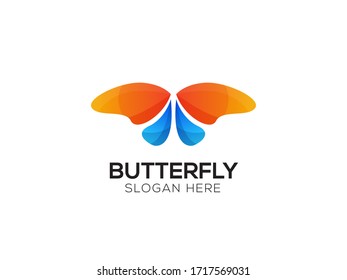 abstract modern Butterfly Logo suitable for beauty cosmetic 
