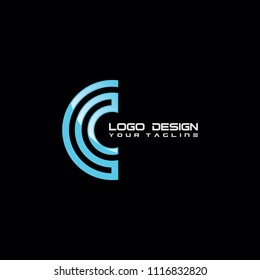 Abstract Modern C Symbol Logo Design 