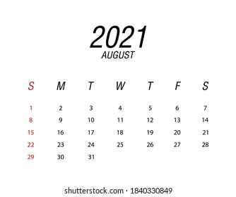 Abstract and modern calendar of 2021

