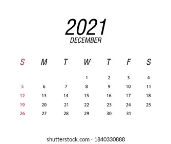 Abstract and modern calendar of 2021
