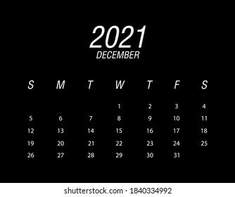 Abstract and modern calendar of 2021
