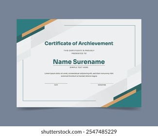Abstract and modern certificate design template