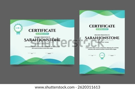 Abstract and modern certificate design template