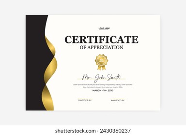 abstract modern certificate template design