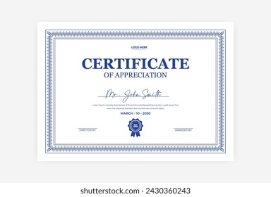 abstract modern certificate template design