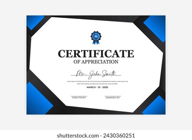 abstract modern certificate template design