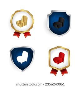 Abstract Modern Chair Badge and Label Collection, can be used for business designs, presentation designs or any suitable designs.