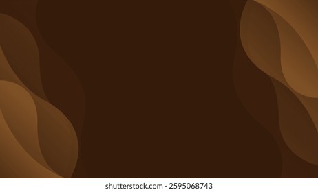 Abstract Modern Chocolate Wave Background. Vector dynamic wallpaper. Suitable for templates, banner designs, sales, ads, events, business, websites, pages and others
