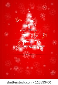 abstract modern christmas tree background