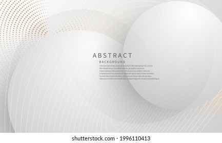 abstract modern circle arts background luxury white gold Modern