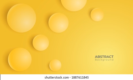 Resumen del fondo del círculo moderno. Textura geométrica amarilla. ilustración de vector 