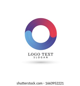 Abstract Modern Circle Connection Logo. Symbol & Icon Vector Template.