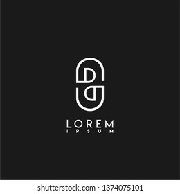 abstract modern circle DD logo letters design concept 