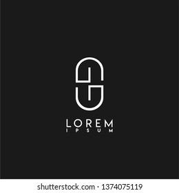 abstract modern circle II logo letters design concept 
