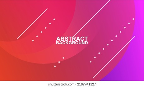 abstract modern circle and line randomly on red and purple color background vector illustration