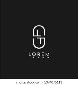 abstract modern circle LL logo letters design concept 