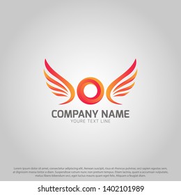 abstract modern circle logo design with colorful and fresh look icon