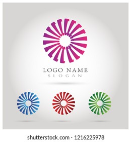 Abstract Modern Circle Logo. Symbol & Icon Vector Template.