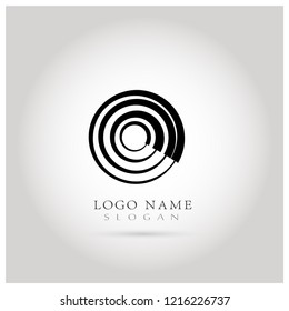 Abstract Modern Circle Logo. Symbol & Icon Vector Template.