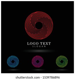 Abstract & Modern Circle Logo. Symbol & Icon Vector Template.