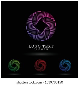 Abstract & Modern Circle Logo. Symbol & Icon Vector Template.