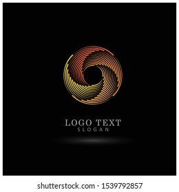 Abstract & Modern Circle Logo. Symbol & Icon Vector Template.