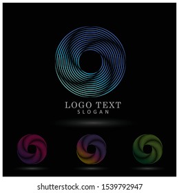 Abstract & Modern Circle Logo. Symbol & Icon Vector Template.