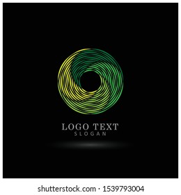 Abstract & Modern Circle Logo. Symbol & Icon Vector Template.